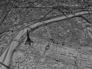 पेरिस शहर फ़्रांस 3D मॉडल