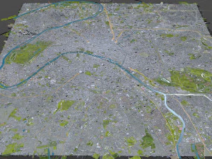 पेरिस शहर फ़्रांस 3D मॉडल