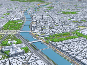 पेरिस शहर फ़्रांस 3D मॉडल