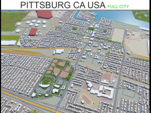 pittsburg city california usa 3D Model