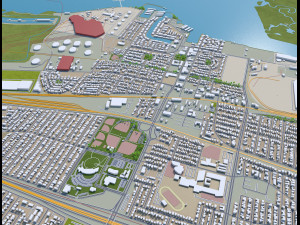 pittsburg city california usa Modèle 3D
