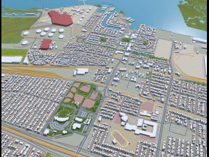 pittsburg city california usa 3D Model