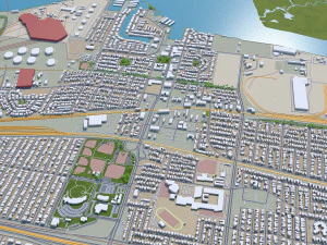 pittsburg city california usa 3D Model