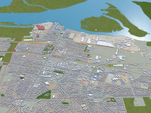 pittsburg city california usa 3D Model