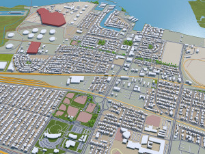 pittsburg city california usa Modèle 3D