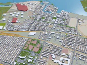pittsburg city california usa 3D Model