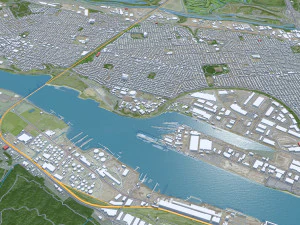 Portland city oregon usa 95km 3D Model
