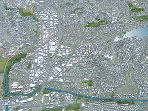 Portland city oregon usa 95km 3D Model