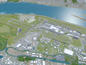 Portland city oregon usa 95km 3D Model