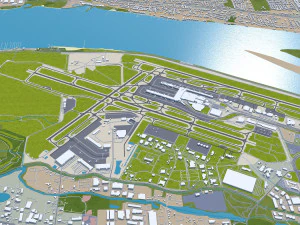 Portland city oregon usa 95km 3D Model