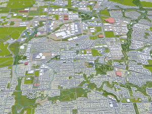 Portland city oregon usa 95km 3D Model