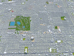 Portland city oregon usa 95km 3D Model