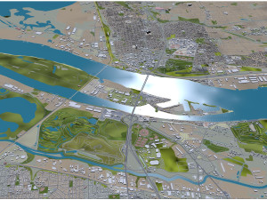 Portland city oregon usa 95km Modèle 3D