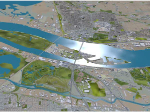 Portland city oregon usa 95km 3D Model