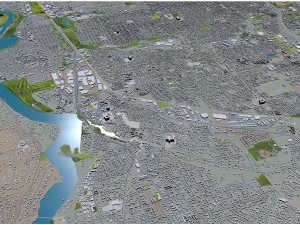 Portland city oregon usa 95km 3D Model