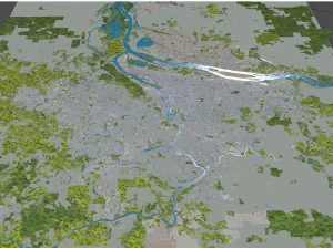 Portland city oregon usa 95km 3D Model