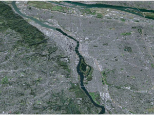 Portland city oregon usa 95km 3D Model