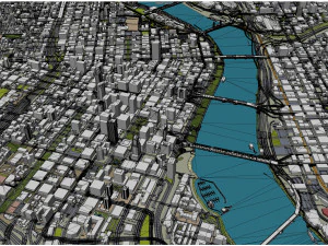 Portland city oregon usa 95km 3D Model
