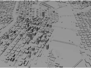 Portland city oregon usa 95km 3D Model