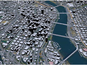 Portland city oregon usa 95km Modèle 3D