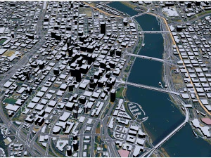 Portland city oregon usa 95km 3D Model
