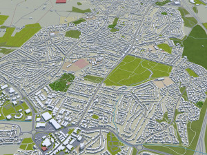 portsmouth city uk 35km 3D 模型