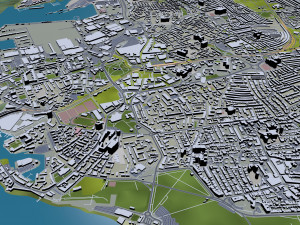portsmouth city uk 35km 3D 模型