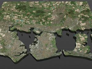 portsmouth city uk 35km 3D 模型