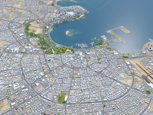Qatar city 200km 3D Model