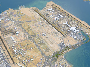 Qatar city 200km 3D Model