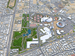 Qatar city 200km 3D Model