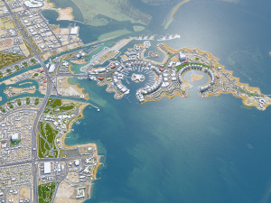Qatar city 200km 3D Model