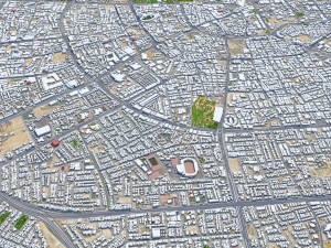 Qatar city 200km 3D Model