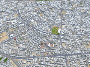 Qatar city 200km 3D Model