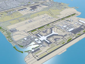 Qatar city 200km 3D Model
