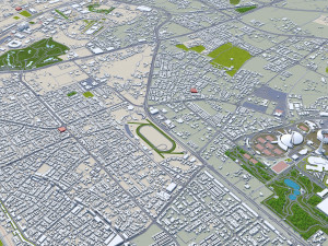 Qatar city 200km 3D Model