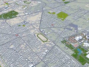 Qatar city 200km 3D Model