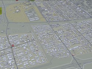 Qatar city 200km 3D Model