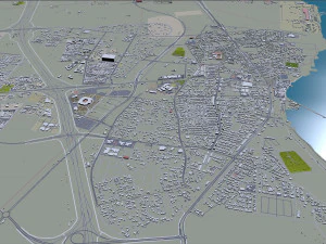 Qatar city 200km 3D Model