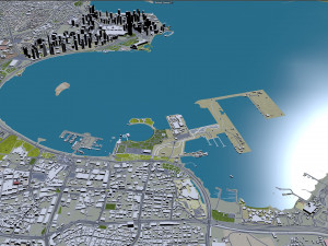 Qatar city 200km 3D Model