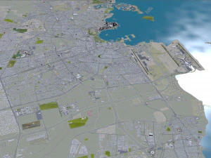 Qatar city 200km 3D Model