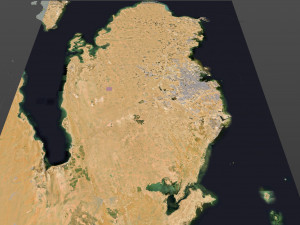 Qatar city 200km 3D Model