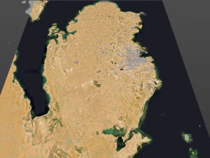 Qatar city 200km 3D Model