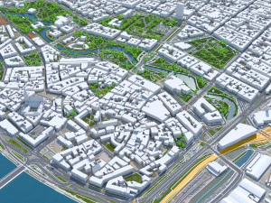 Riga city latvia 50km 3D Model