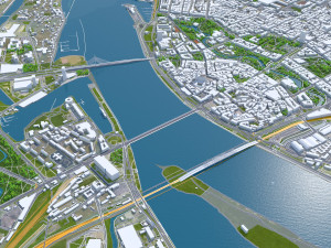 Riga city latvia 50km Model 3D