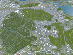 Riga city latvia 50km 3D Model