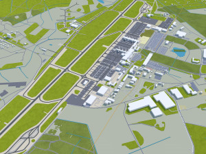 Riga city latvia 50km Model 3D