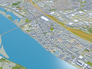 Riga city latvia 50km Model 3D