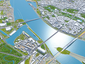 Riga city latvia 50km Model 3D