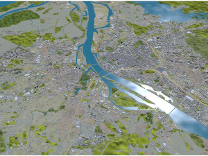 Riga city latvia 50km Model 3D